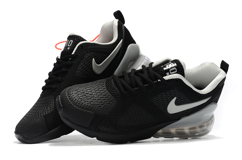 Nike Air Max 180 Black Silver Shoes - Click Image to Close